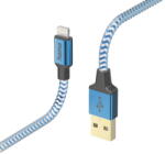 Hama 00201553 Reflective Charging Cable, USB-A - Lightning 1.5m Nylon blue (T-MLX57705) - vexio