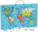 Viga Toys Puzzle magnetic din lemn Viga - harta lumii și tablă de scris (44508) Puzzle