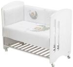  Alvómaci Babaszoba Textil Szett - Takaró, Párnahuzat, Kiságyvédő - Fehér/Szürke