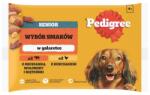 PEDIGREE Senior Ízek Választéka tasak 4x100 g nedves teljes értékű táplálék idős kutyák számára marhahús és máj keverékével, csirkével zselében