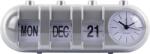 Karlsson Будилник Retro Tube Calendar Flip, сребърен (KA6045SI) Будилник