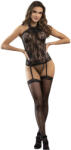 Adalet Nicole - set lenjerie negru din dantelă și plasă (8436615004294)