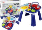 LEAN Toys Tanulóasztal 2In1 Tengeri Állatok Zongora Óra Kosárlabda Golyók