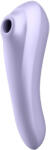 Satisfyer Dual Pleasure - vibrator 2 în 1 cu unde de aer controlat prin aplicație (mov) (4061504003108) Dildo