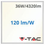 V-TAC 2in1 LED panel (595 x 595 mm) 36W - természetes fehér, Backlit, süllyeszthető / falon kívüli ( 23765)