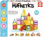 Educa Építőjáték 3D mágneses közepes Magnetics Building Tiles Educa 42 színes átlátszó elem (20023)