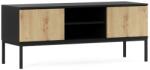  Comoda TV LANZZI 120x40 cm, negru/stejar artisan