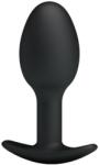 Pretty Love Dop Anal Heavy Balls Silicone Butt Plug 1, Negru, 8 Cm