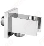 FERRO Sarokcsatlakozó zuhanycsőhöz, zuhanytartóval, szögletes, 1/2", króm (PKN15)