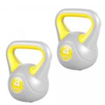Gorilla Sports Kettlebell súlyzó szett műanyag 2 x 4 kg (101131-00006-0014) - gorillasports