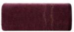 Eurofirany Karin pamut törölköző fényes cérnával szőtt díszítéssel Bordó 30x50 cm