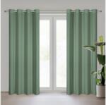 EUROFIRANY Rita egyszínű dekor függöny Sötét menta 140x250 cm