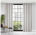 EUROFIRANY Anita öko stílusú függöny laza szövéssel Ezüst 140x250 cm