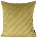 Eurofirany Nala3 bársony párnahuzat varrott mintával Mustársárga 45x45 cm