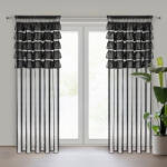  Aura fodros fényáteresztő függöny Fekete 140x270 cm (453871)