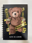  „Cute is a Crime - Spirálos jegyzetfüzet macis borítóval (SZA05)