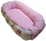  Babafészek rózsaszín waffle - cicás pamutvászon (5999120540044)