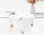 Goldea pamut asztali futó - barna őszi levelek 35x160 cm