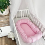  Babarózsaszín waffle babafészek - 100% pamut, légáteresztő, I. osztályú babatextil (5999120539970)