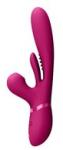 VIVE Kura Thrusting G-pont vibrátor csapkodó nyelvvel és pulzáló stimulátorral - Rózsaszín