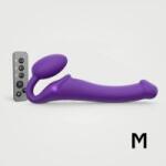 Lovely Planet Strap-on-me 3 Motoare Vibrator din Silicon Flexibil Strap-On Mov M