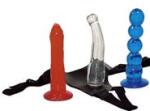 You2Toys Strap on! Set cu ham și dildouri colorate