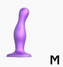 Lovely Planet Strap-on-me Curvy M dildo cu ventuză ondulată - Purple Dildo