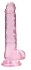 Shots Toys Dildo RealRock Realistic cu Testicule 17 cm Roz Dildo