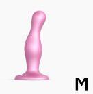 Lovely Planet Strap-on-me Curvy M dildo cu ventuză ondulată - Sugar Pink Dildo