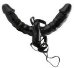 Fetish Fantasy Vibrator Dublu Strap-On cu Vibrații