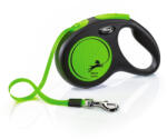 flexi FLEXI Neon, lesă bandă retractabilă câini, reflectorizant, nylon, verde, M(25kg, 5m)
