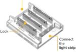  LED-szalag táp- és adattoldó - szalaghoz (4pin, forrasztásmentes) (T58386)