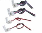 LED-szalag táp- és adatcsatlakozó - kábelhez (4pin, forrasztásmentes, patent) (T66886)