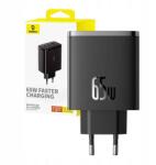 Baseus OS-Cube Pro 2xUSB-C + USB, 65W (fekete) (P10152301113-00)