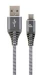 Gembird Кабел за зареждане и данни Gembird, USB 2.0 (T) към USB 2.0 Type-C (T), 2 м, Сив/Бял, CC-USB2B-AMCM-2M-WB2 (CC-USB2B-AMCM-2M-WB2) (CC-USB2B-AMCM-2M-WB2)