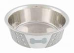 TRIXIE Stainless Bowl - Rozsdamentes acéltál szilikon bevonattal - Ø14 cm / 0, 4 liter