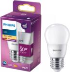 Philips P48 LED-es gyertya izzó E27, 7W (60W), 806 lm, meleg fény (2700K), E energiaosztály