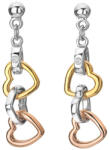 Hot Diamonds Cercei fermecători din argint cu diamante Trio DE703