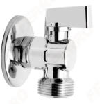 FERRO mosógép sarokszelep visszacsapó szeleppel, takarórozettával, alumínium kezelőkarral, 1/2" x3/4" (FE-CF3027)