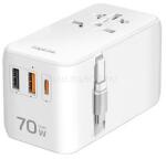 LOGILINK Univerzális utazó tápegység, 70 W (PD), 4x csatlakozások + kábel, tűzálló (fehér) (LOGILINK_PA0357) (LOGILINK_PA0357)