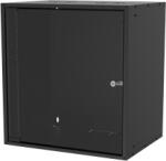 S-Link Rackszekrény - 12U 19" fali (540x400mm, Flatpack, fekete) (36763)