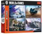 Trefl 4 x 250 db-os puzzle - World of Tanks - A nagy tankcsata (13347) (13347)
