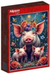 Alipson Puzzle 1000 db-os puzzle - Pig Family out for a Walk (50237) (50237)