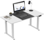 Mark Adler Állitható íróasztal, magasságállítás, két motor, 160 cm x 80 cm x 119 cm, fehér (MA-LEADER-9-3-WHITE)