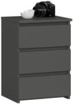 AKORD CL3 Éjjeliszekrény Laminált Grafitszürke Matt 3 Fiókos