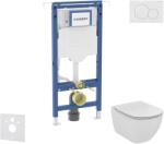 Geberit Duofix - Set pentru montare încastrată, toaletă și capac Ideal Standard Tesi, clapetă Sigma01, Aquablade, SoftClose, alb alpin SANI11CD3133 (SANI11CD3133)