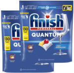Finish INGYENES SZÁLLÍTÁS - Finish Powerball Quantum All in 1 2x130 db kiszerelésű mosogatógép-kapszula, lemon