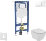Geberit Duofix - Előfali szerelőkészlet, WC és ülőke Ideal Standard Tesi, Sigma30 gomb, Rimless, SoftClose, fehér/króm SANI11CD3106 (SANI11CD3106)