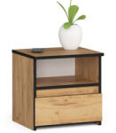 AKORD CL1 Tölgy Craft Éjjeliszekrény Laminált Fiókos