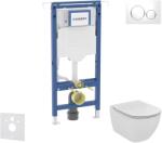 Geberit Duofix - Előfali szerelőkészlet, WC és ülőke Ideal Standard Tesi, Sigma20, Aquablade, SoftClose, fehér/fényes króm SANI11CD3137 (SANI11CD3137)